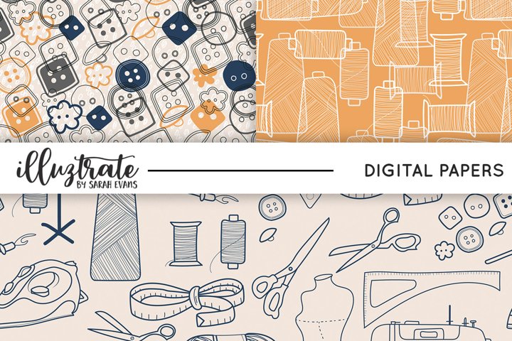 Free Sewing Patterns Seamless Digital Papers