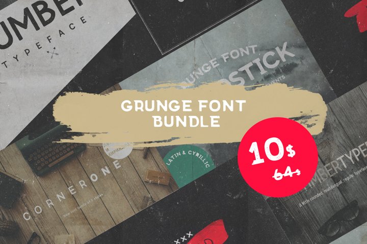 Free Grunge fonts Bundle