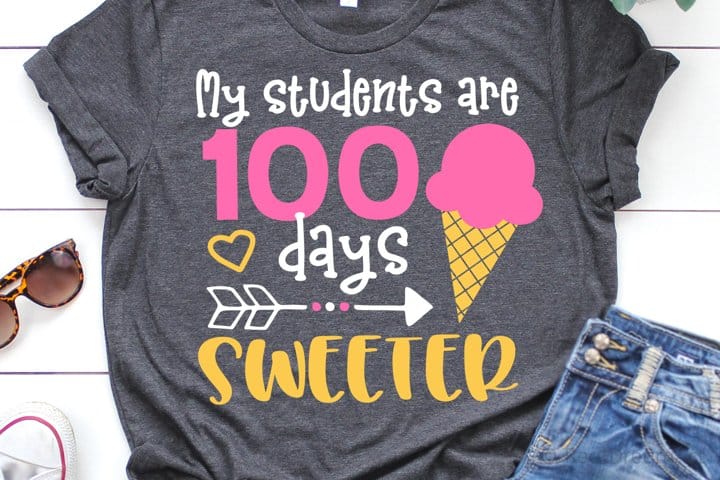  Free My Students Are 100 Days Sweeter SVG
