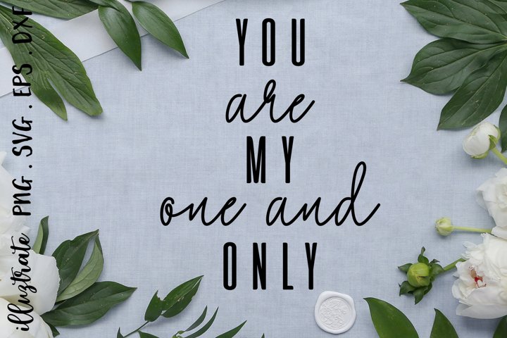 Free You are my one and only SVG Cut File
