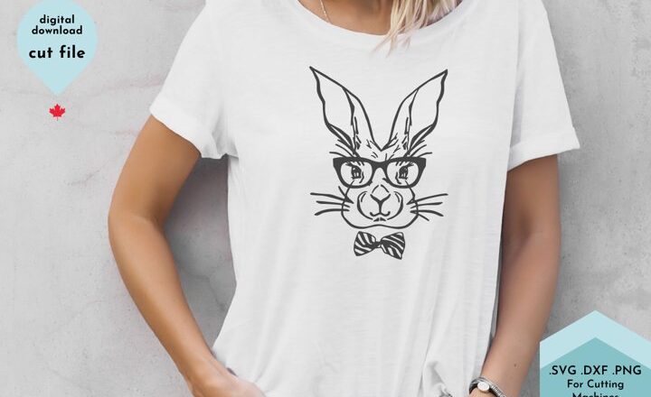 Free Easter Bunny T Shirt Design SVG File