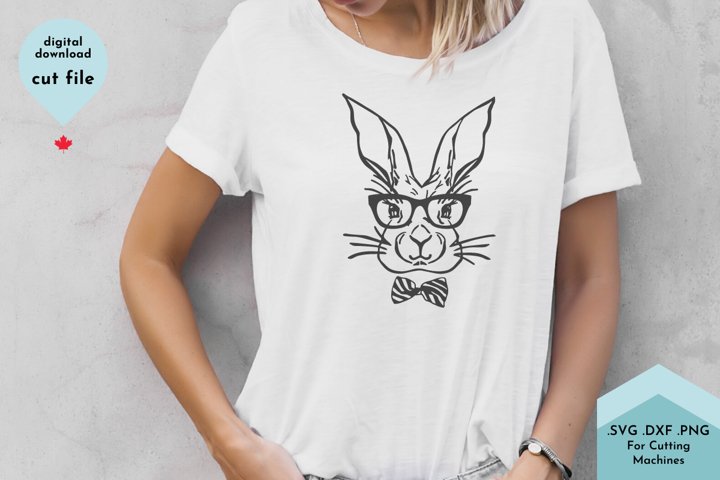 Free Easter Bunny T Shirt Design SVG File
