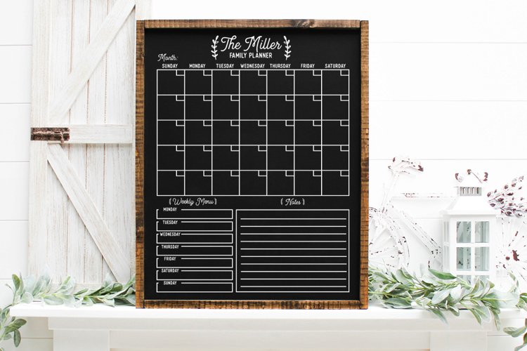Free Customizable Family Calendar SVG