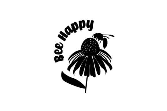Free Bee Happy SVG File