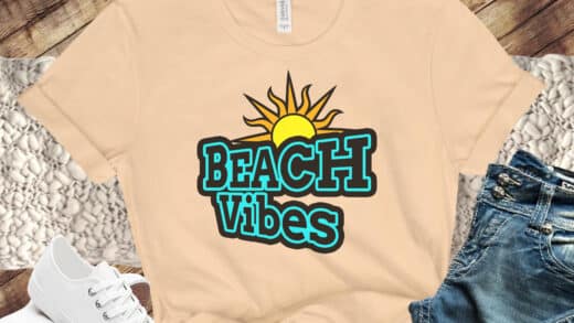 Free Beach Vibes SVG File