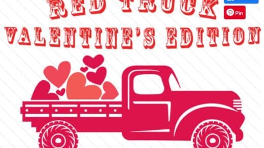 Free Valentines Truck SVG File