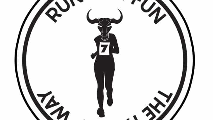 Free Running Minotaur Badge and Logo SVG
