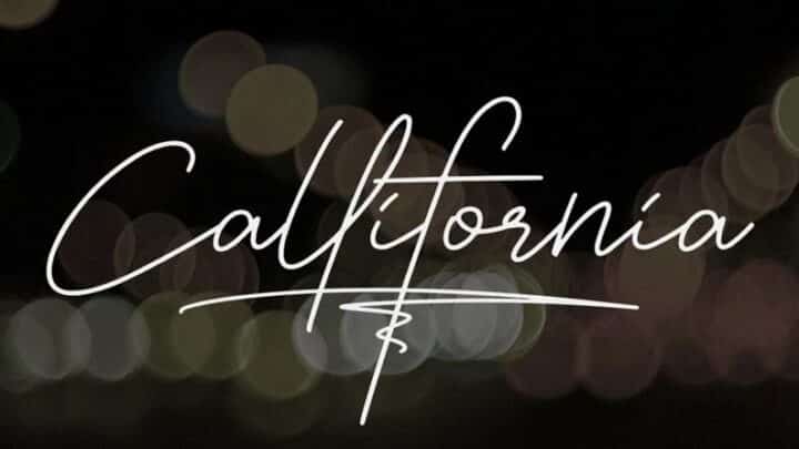 Free California Cursive Font