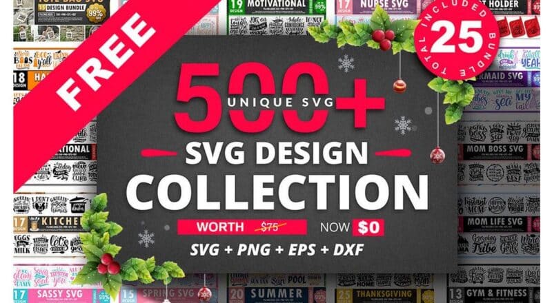 Free Christmas Mega Design Collection SVG