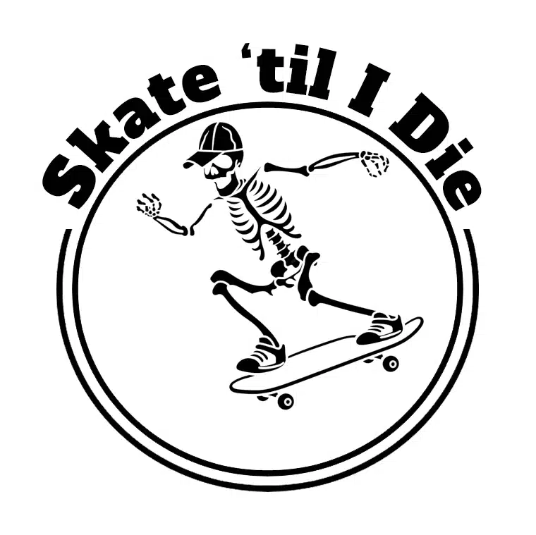 Free Skate 'til I Die SVG File