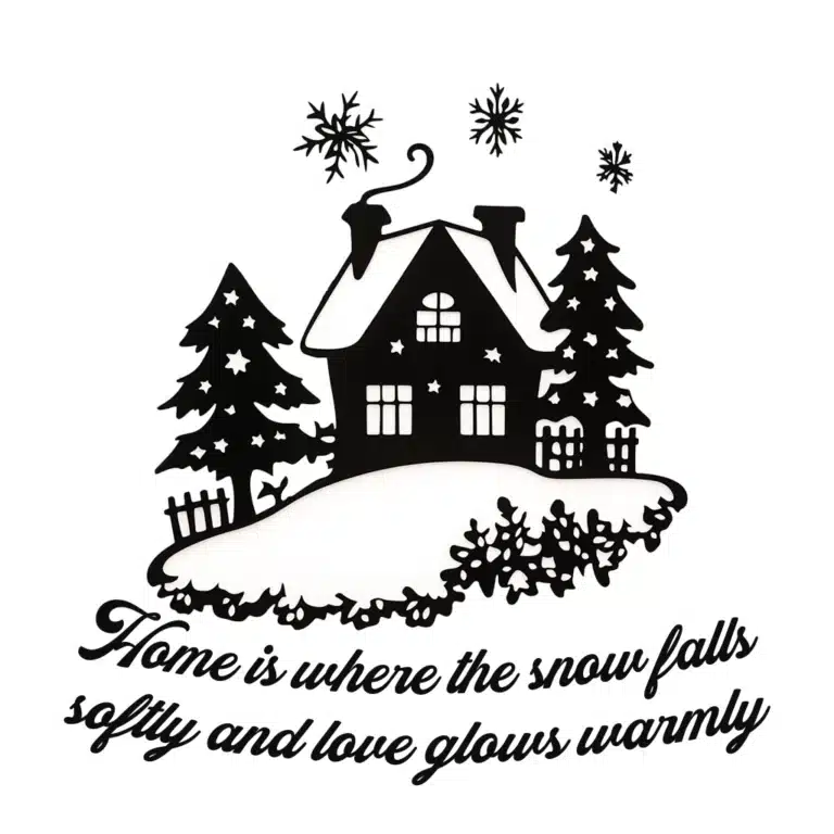 Free Home is where the Snow Falls SVG file