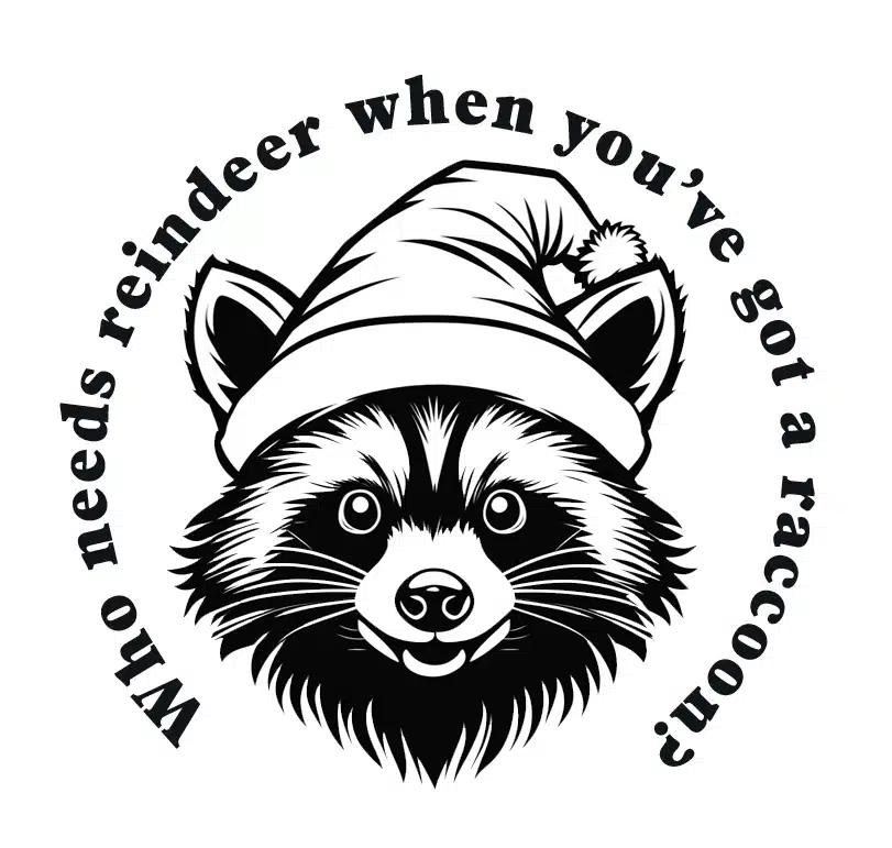 A Raccoon Christmas SVG File