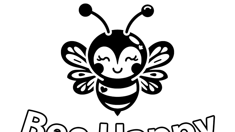 Free Bee Happy SVG File