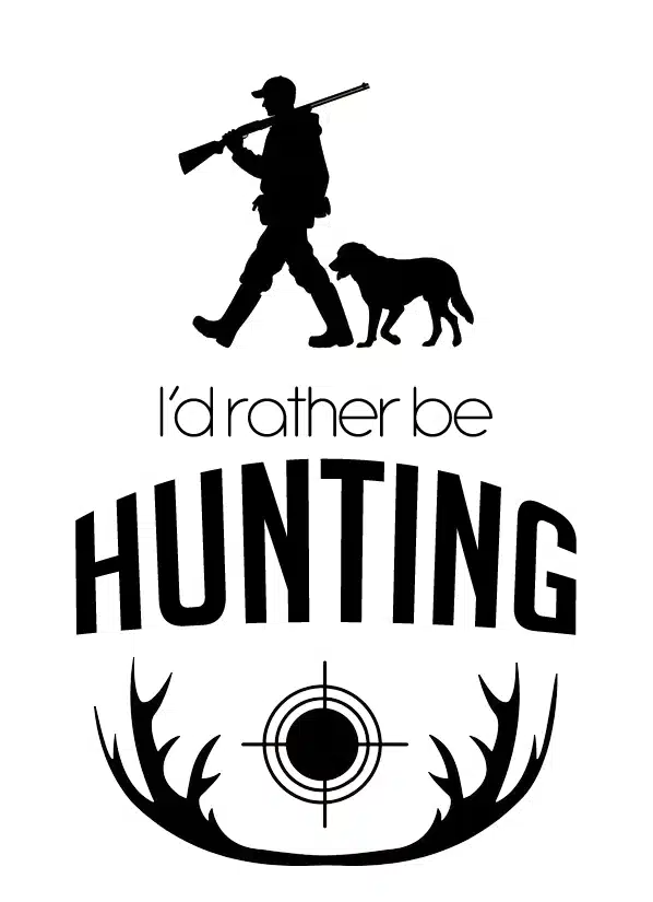 Free Rather Be Hunting SVG File