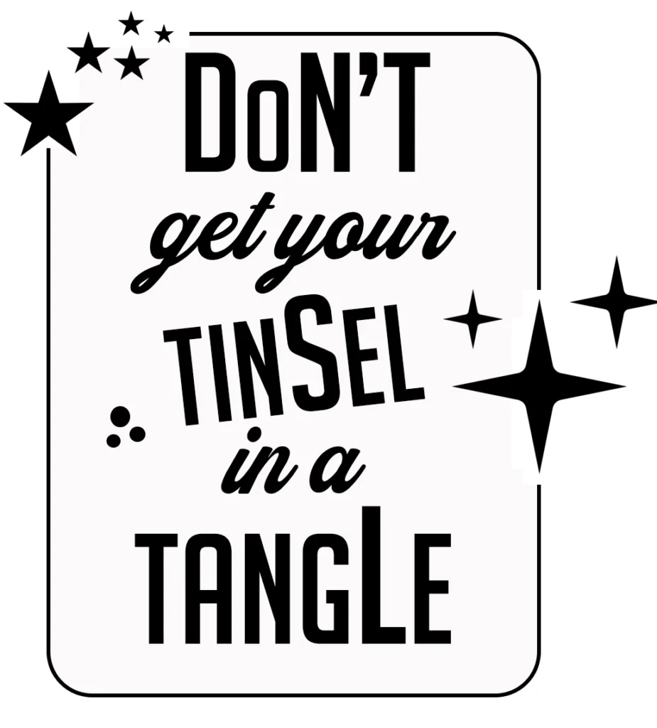 Free Tinsel in a Tangle SVG File